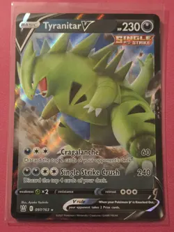 2021 Pokemon TCG SWSH Battle Styles Tyranitar V Ultra Rare Holo 97/163 - NM/Mint - Image 1
