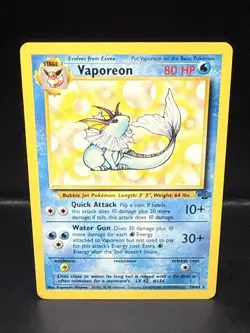 Pokemon TCG Vaporeon 28/64 Jungle Set Non-Holo Rare, Unlimited A - Image 1