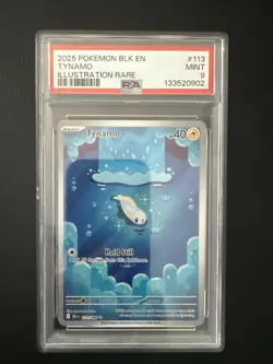 TYNAMO #113 ILLUSTRATION RARE 2025 POKEMON BLK EN BLACK BOLT PSA 9 - Image 1