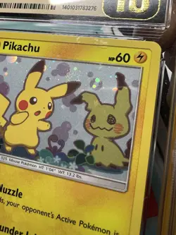 2019 PIKACHU POKEMON BLACK STAR PROMO SM162 HOLO CGC 10 PRISTINE TEAM UP SWIRL - Image 3