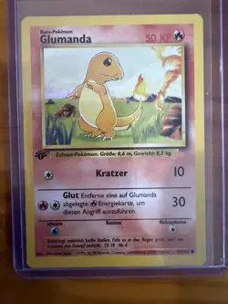Pokemon TCG Charmander (Glumanda) Base Set 46/102 Regular 1st Edition GERMAN - Image 1