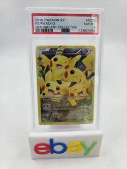 2016 POKEMON XY GENERATIONS RADIANT COLL #RC29 FULL ART/PIKACHU PSA 8 - Image 1