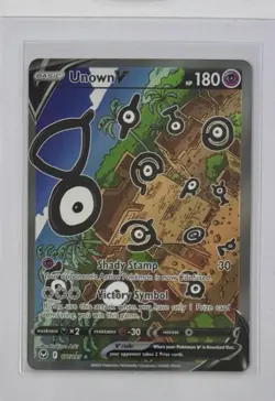 Pokemon Unown V (Alternate Full Art) 177/195 SWSH12: Silver Tempest Ultra Rare - Image 3