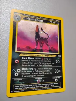 Pokemon TCG Houndoom Neo Revelation Holo 8/64 Giant Full Moon Plus Swirl Lp-Mp - Image 4