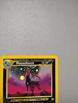Pokemon TCG Houndoom Neo Revelation Holo 8/64 Giant Full Moon Plus Swirl Lp-Mp - Image 5