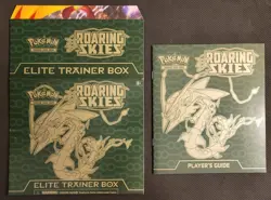 Pokemon XY Roaring Skies ETB Player's Guide & Box Liner Featuring Rayquaza - Image 1