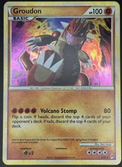 Pokemon TCG Groudon Holo 2011 Call of Legends 6/95 LP - Image 1