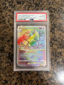2020 Pokemon SWSH #202 FA/Lugia VSTAR Silver Tempest Secret Psa 10 - Image 1