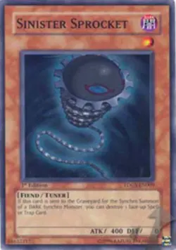 1x (EX) Sinister Sprocket - TDGS-EN009 - Super Rare - 1st Edition YuGiOh - Image 1