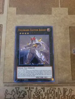 YUGIOH EVILSWARM EXCITON KNIGHT BLLR-EN068 ULTRA 1ST ED NM - Image 1