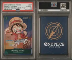 One Piece P-037 Luffy 1st Anniversary Tournament Participant Promo PSA 10 - Image 2
