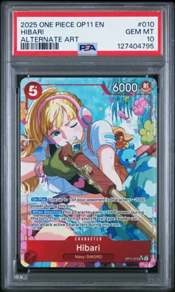 2025 One Piece - Hibari (Alternate Art) OP11-010 English PSA 10 - Image 1
