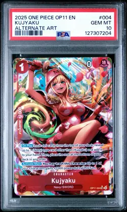 2025 One Piece English Kujyaku (Alternate Art) OP11-004 PSA 10 - Image 1