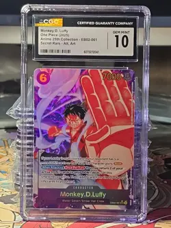 ONE PIECE Monkey.D.Luffy (061) (Alternate Art) EB02-061 - CGC 10 - Image 1