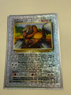Pokemon Card Tauros Legendary Reverse Holographic, 2002 - Image 1