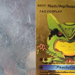 Gold - Pikachu Mega Rayquaza - Pokemon - Fan Art Card - Image 5