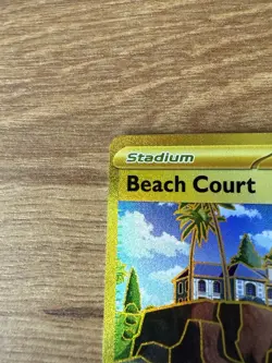 Beach Court 263/182 Paradox Rift Gold Holo Hyper Rare Pokemon Card English NM - Image 3