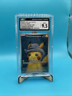 🔥Pokemon Card CGC 9.5 Pikachu with Grey Felt Hat Van Gogh Promo SVP 085 - Image 1