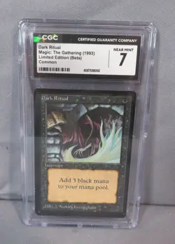 DARK RITUAL Limited Ed. BETA 1993 MTG Magic the Gathering Card Graded CGC 7 NM - Image 1