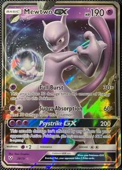 Mewtwo GX 39/73 Shining Legends Holo - Pokemon Card - Image 1
