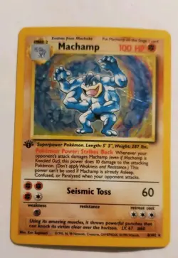 Machamp 8/102 Base Set 1st Edition Holo Rare Pokemon Card - Image 1