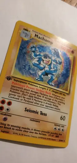 Machamp 8/102 Base Set 1st Edition Holo Rare Pokemon Card - Image 2