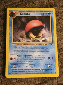 Kabuto 56/75 - Neo Discovery - Common - VINTAGE WOTC Pokemon CARD - Image 1