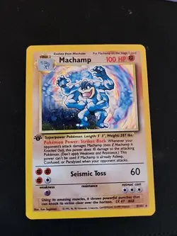 Machamp - 1st Edition - Base Set - 8/102 - Holo-foil Rare - Pokemon Card MP - Image 1