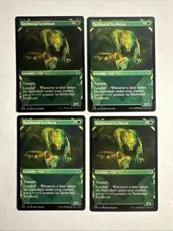 4x Mtg Zendikar Rising Territorial Scythecat Showcase NM/M Magic The Gathering - Image 1