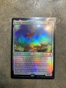 Aang, Airbending Master - FOIL - Avatar #74 Mythic, *NM with Defect* See picture - Image 1