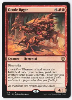 Geode Rager Normal R Commander: Zendikar Rising 6 NM - Image 1