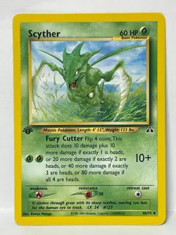 Pokemon Scyther Neo Discovery 46/75 Uncommon 1st Edition - LP - Image 1
