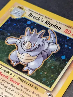 Pokemon TCG - Brock's Rhydon #2/132 Gym Heroes Holo Unlimited Rare - Image 3