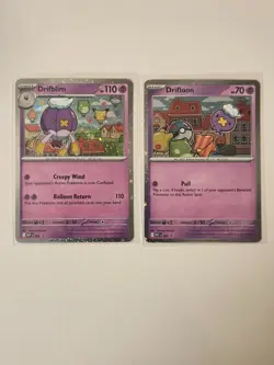 Pokemon Drifloon 005 + Drifblim 006 NM Pair Mega Evolution Black Star Promos TCG - Image 1