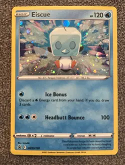 Eiscue SWSH128 Pokemon Sword & Shield Black Star Promo HOLO HD SWIRL LP C - Image 1