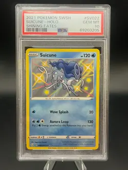 2021 Pokemon Sword & Shield Shining Fates Suicune Holo #SV022 PSA 10 - Image 1