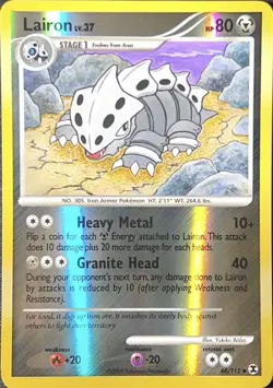 Pokemon Lairon 44/111 Reverse Holo Rising Rivals NM - Image 1