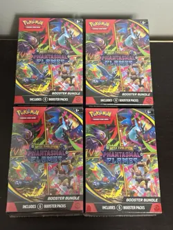 Pokemon Mega Evolution Phantasmal Flames Booster Bundle Sealed Lot Of 4 - Image 1