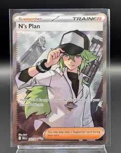 N's Plan 163/086 Ultra Rare Black Bolt Pokemon TCG NM - Image 1