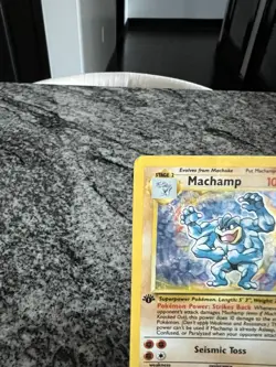 Pokemon TCG Machamp Holo Rare 1st Edition Base Set DMG - Image 2