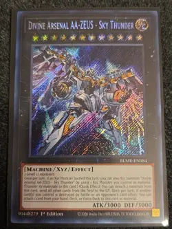 Yugioh Divine Arsenal AA-ZEUS - Sky Thunder BLMR-EN084 Secret Rare 1st Ed NM - Image 1