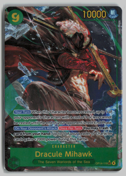 One Piece: Azure Sea's Seven - Dracule Mihawk #OP14-119 SEC Alt Art - Image 1