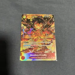 MONKEY D LUFFY - One Piece OP01-024 - AA SR Alt Art Super Rare - Romance Dawn NM - Image 1