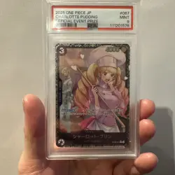 Charlotte Pudding One Piece 2025 Official Event Prize Japanese OP08-067 R PSA 9 - Image 1