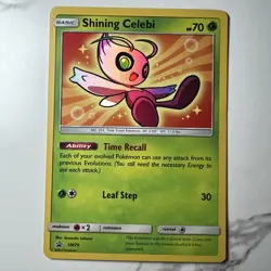 Pokemon TCG Shining Celebi SM79 Sun & Moon Black Star Promo Card NM Condition - Image 1