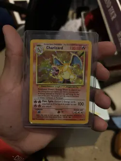 1999 Pokemon TCG Base Set Charizard Holo Unlimited Rare Vintage Card 4/102 - Image 1