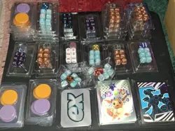 Pokemon TCG ETB Dice Lot Plus Counters And Card Sleeves *New/Unused In Orig PKG* - Image 1