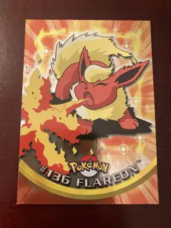 2000 Topps #136 Flareon Holo Foil Pokemon TV Animation Edition Series 3 Card - Image 1