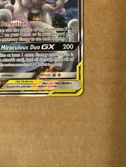 Pokemon TCG Mewtwo & Mew GX SM191 Black Star Promo Card Near Mint Condition - Image 4