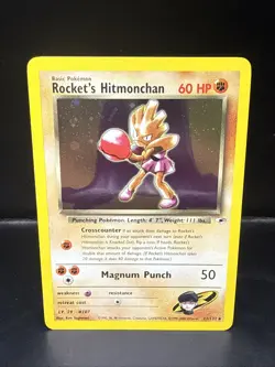 Pokemon TCG Rockets Hitmonchan Holo Rare Card 11/132 Gym Heroes - Image 2